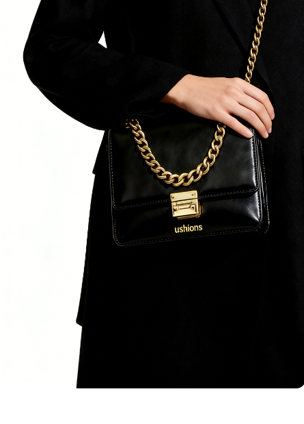 The Constant-Chic Black Leather Chain Shoulder Bag
