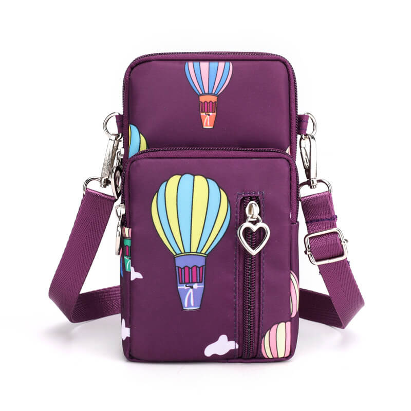 Mini Nylon Crossbody Bag for Women - Small adjustable strap