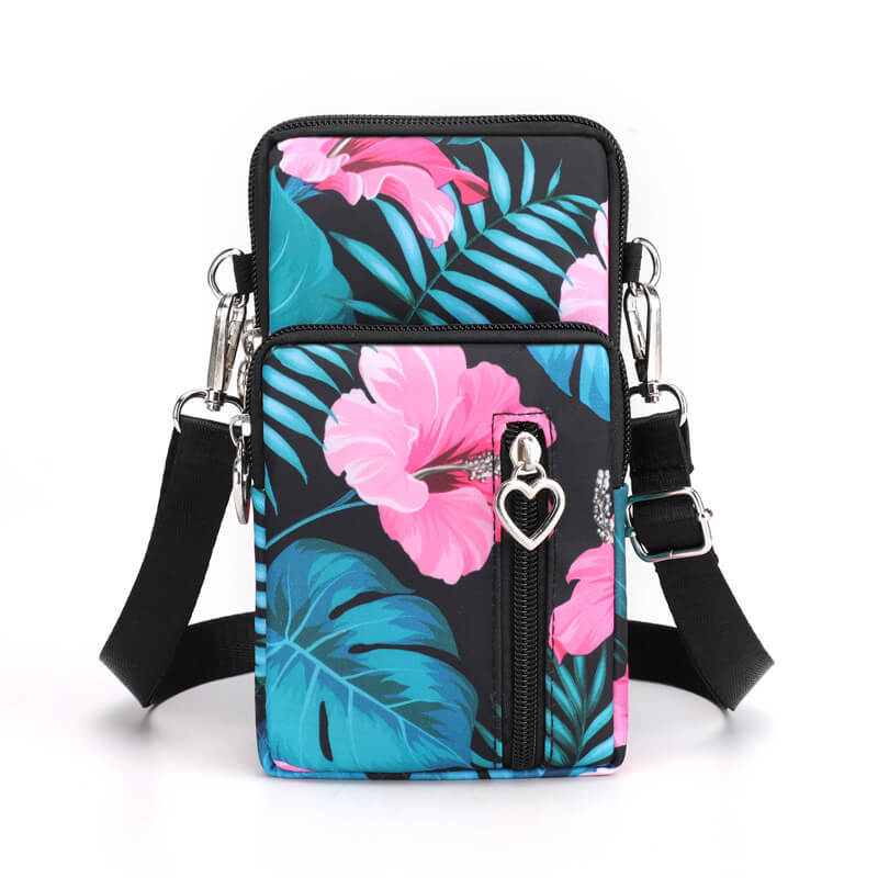 Mini Nylon Crossbody Bag for Women - Small adjustable strap
