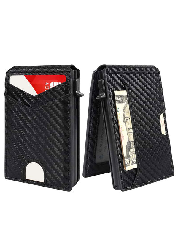 Aluminum Bifold Pop - Up RFID Blocking Credit Card Holder