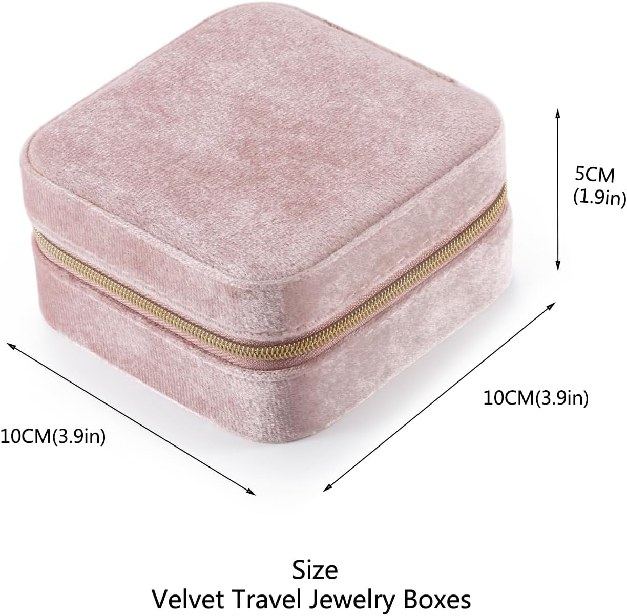 Luxury Velvet Jewelry Box with Mirror – Travel-Sized Portable
