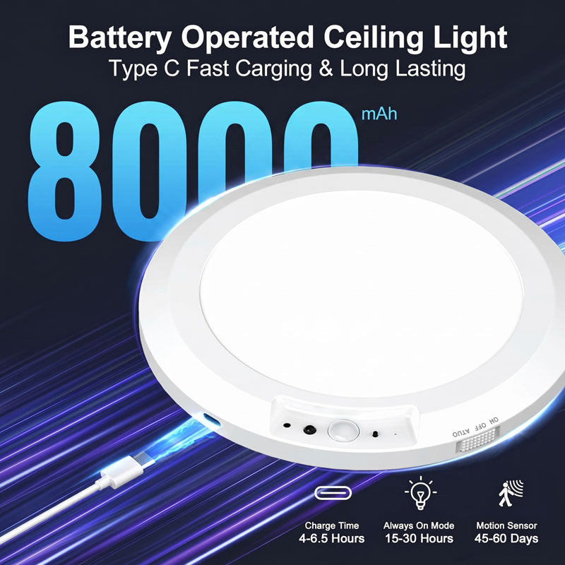 Rechargeable Ceiling Light With Remote