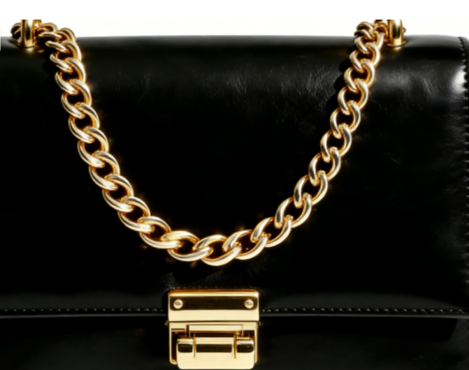 The Constant-Chic Black Leather Chain Shoulder Bag