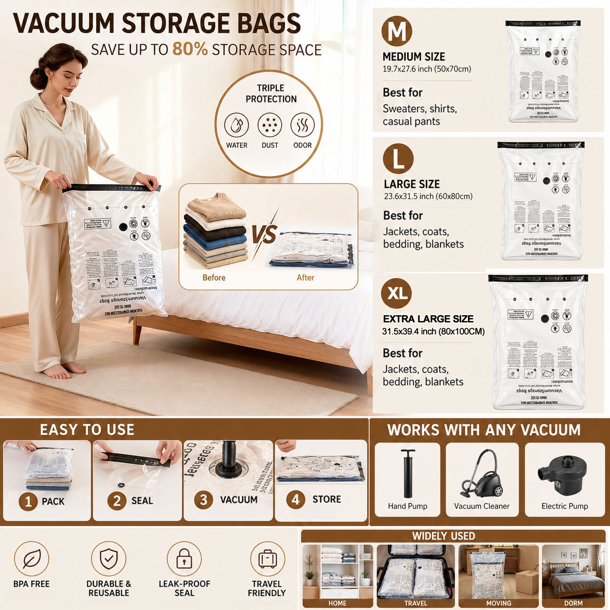 Travel Vacuum Storage – Perfect for Carry-On Suitcases