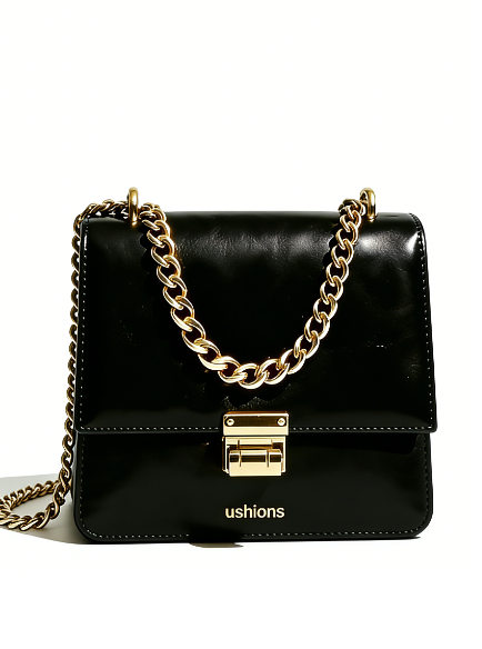 The Constant-Chic Black Leather Chain Shoulder Bag