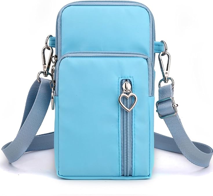 Mini Nylon Crossbody Bag for Women - Small adjustable strap