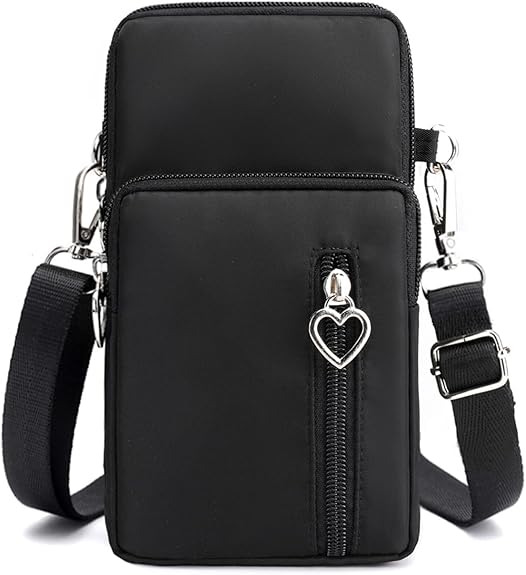 Mini Nylon Crossbody Bag for Women - Small adjustable strap