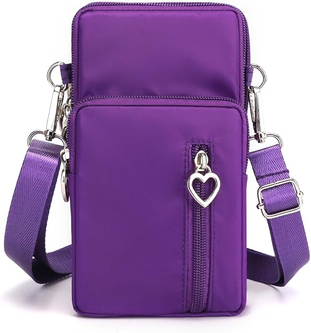 Mini Nylon Crossbody Bag for Women - Small adjustable strap