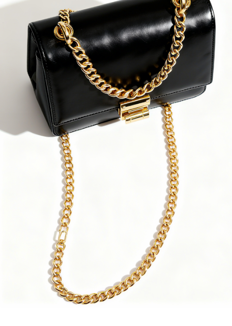 The Constant-Chic Black Leather Chain Shoulder Bag