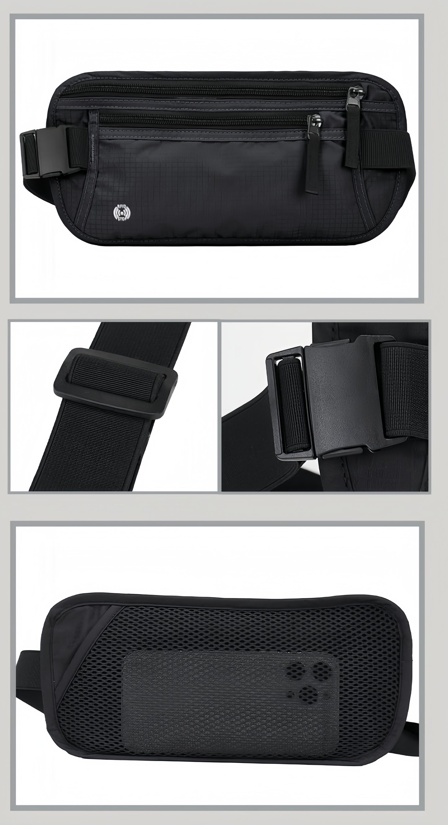 Travel Money Belt – RFID undercover Hidden Passport Holder