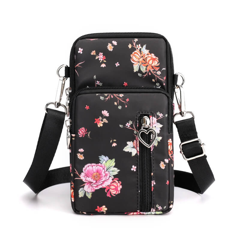 Mini Nylon Crossbody Bag for Women - Small adjustable strap