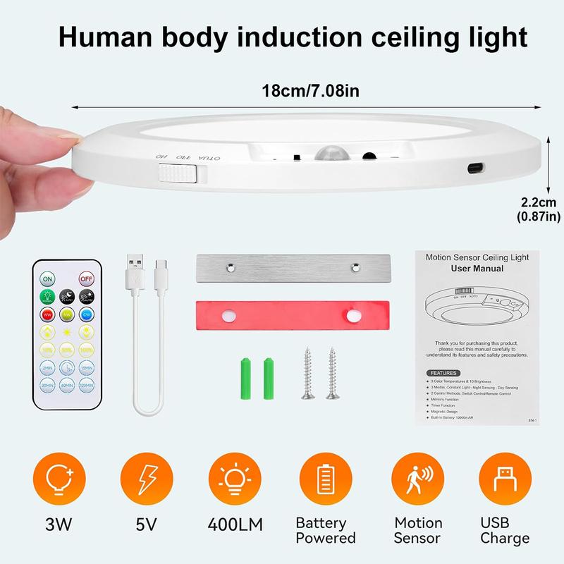 Rechargeable Ceiling Light With Remote