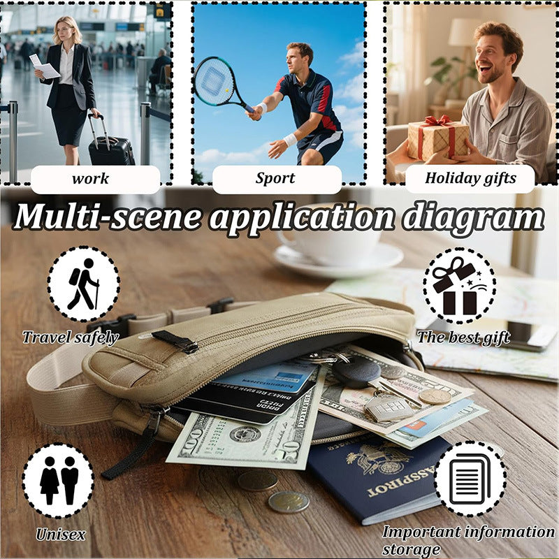 Travel Money Belt – RFID undercover Hidden Passport Holder