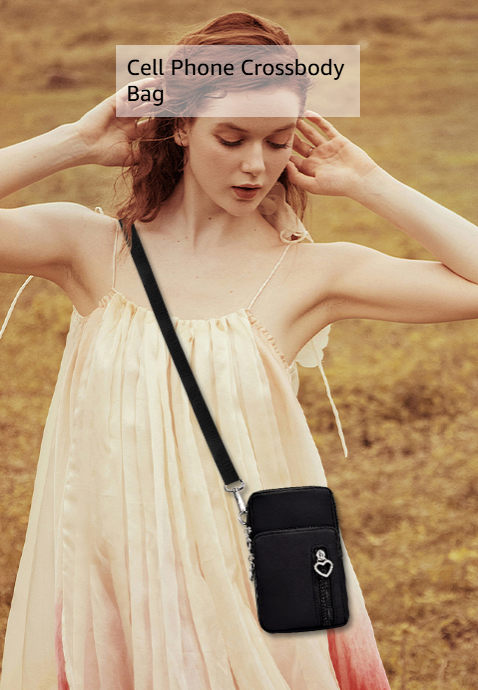Mini Nylon Crossbody Bag for Women - Small adjustable strap
