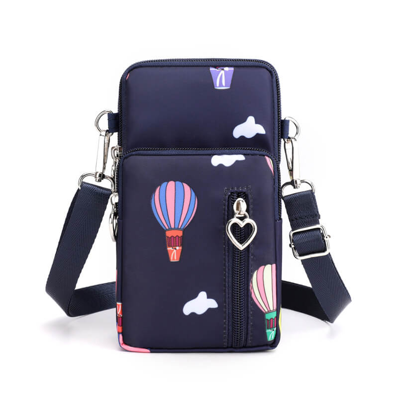 Mini Nylon Crossbody Bag for Women - Small adjustable strap
