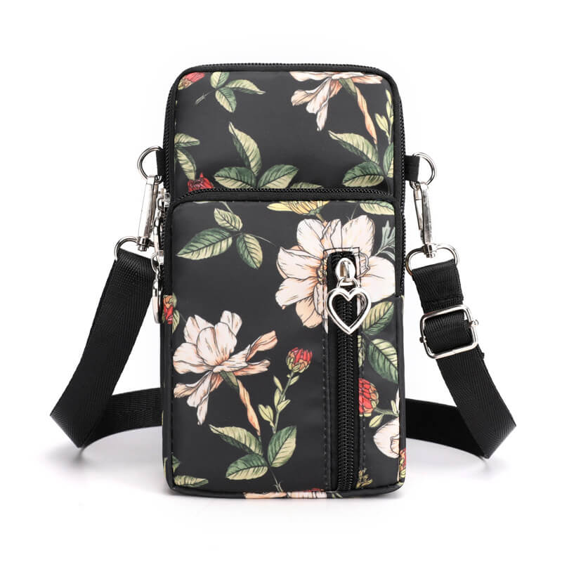 Mini Nylon Crossbody Bag for Women - Small adjustable strap