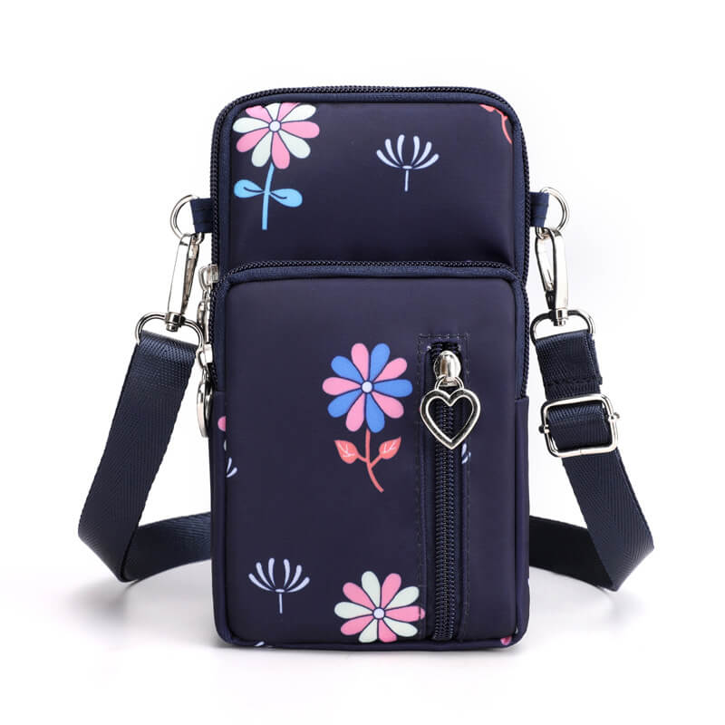 Mini Nylon Crossbody Bag for Women - Small adjustable strap