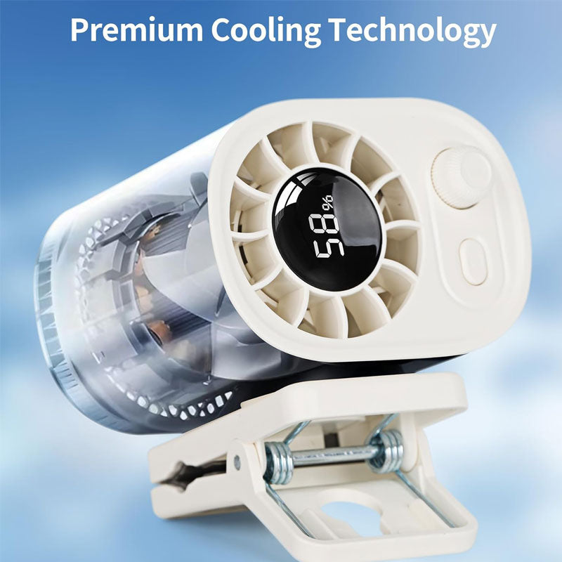 Car Clip On Fan 360° Rotation 100 Speeds Adjustable