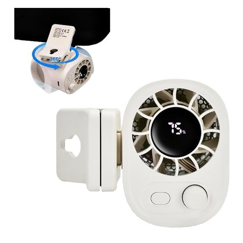 Car Clip On Fan 360° Rotation 100 Speeds Adjustable