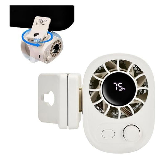 Car Clip On Fan 360° Rotation 100 Speeds Adjustable