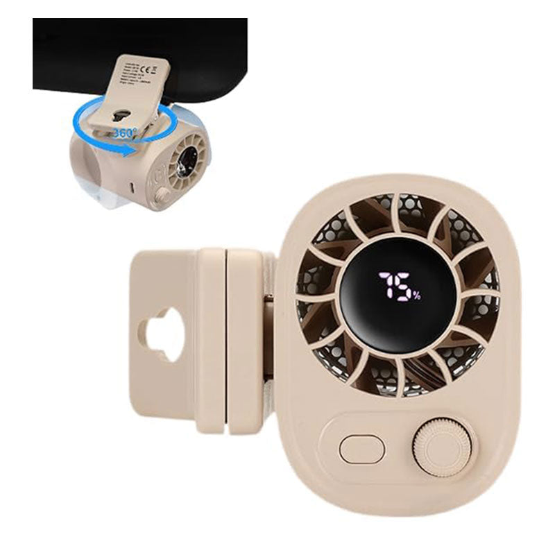 Car Clip On Fan 360° Rotation 100 Speeds Adjustable